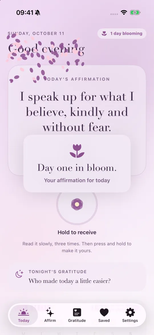 Daily Vow: The day-one bloom