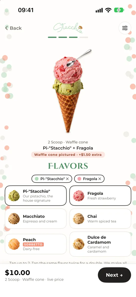 Stacchio: Pick your flavors