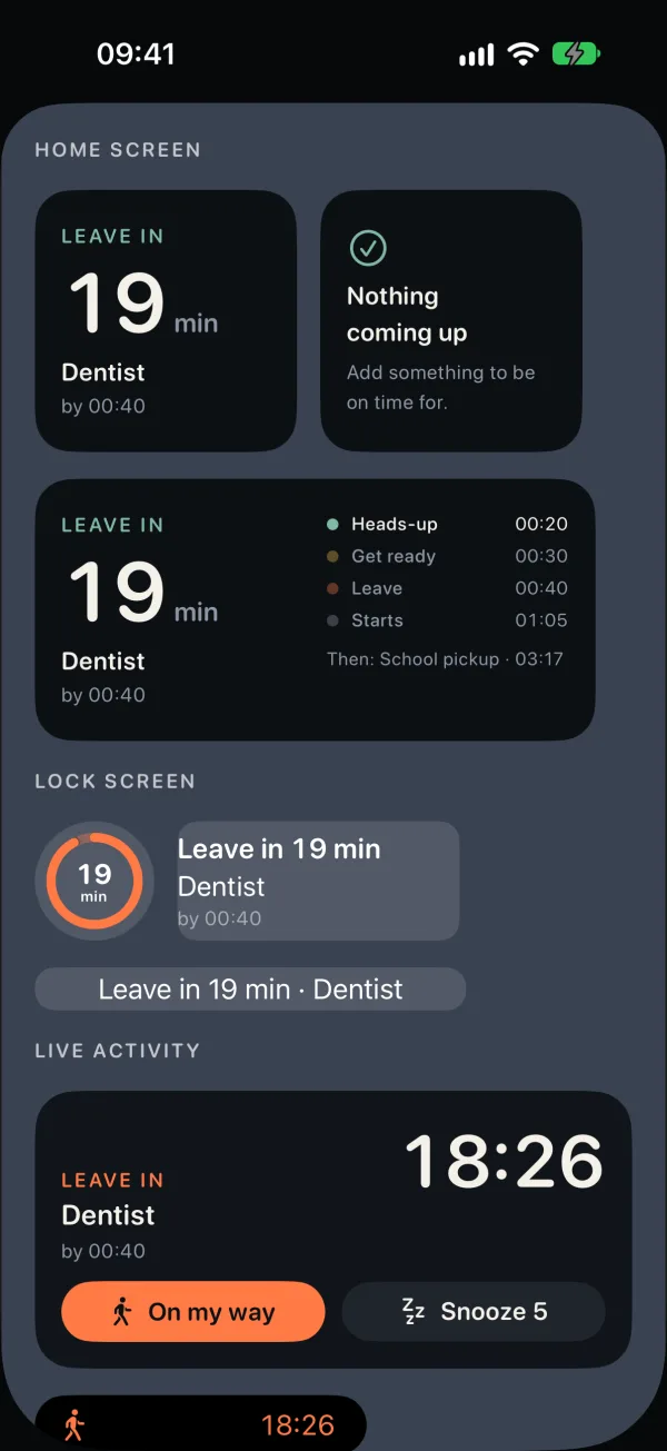 Kindly Remind Me widgets
