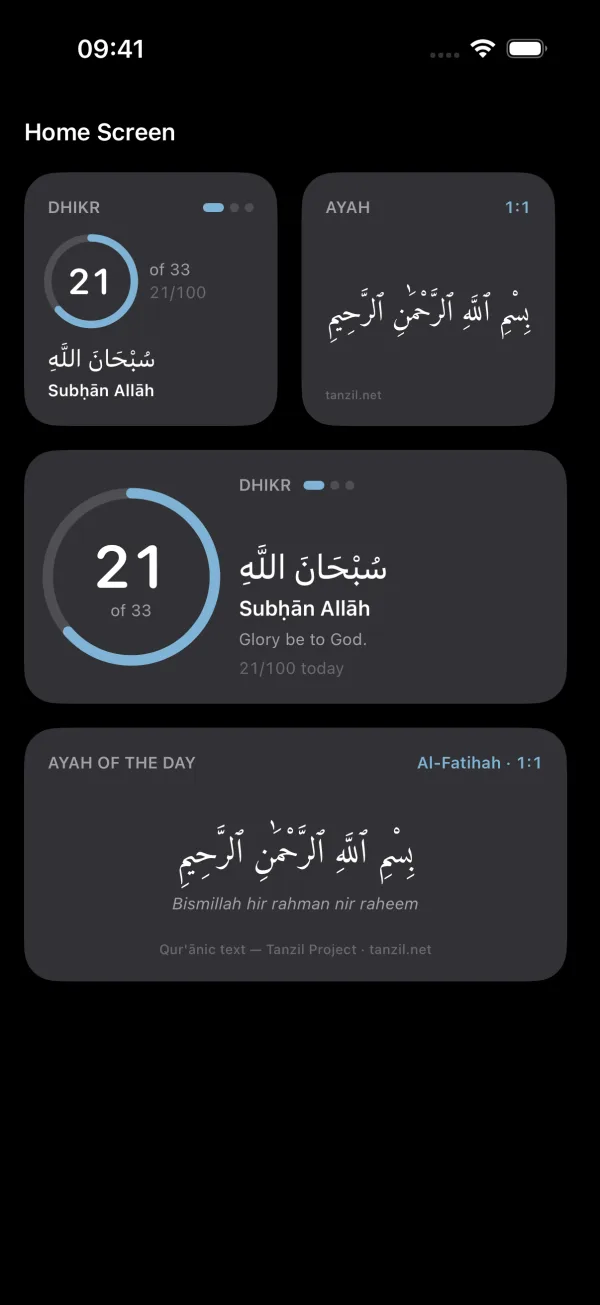 myOS widgets